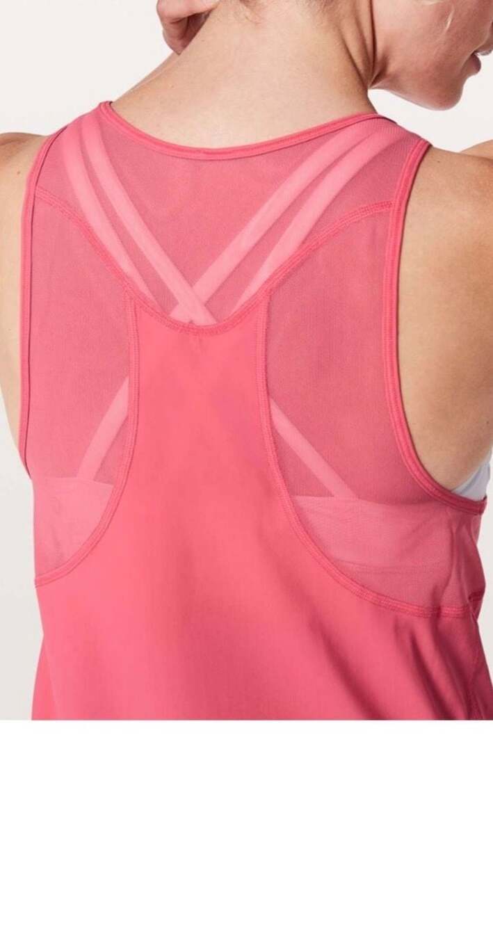 Lululemon Sculpt Tank Top in Coral/Salmon Mesh Size 10 Athletic - Picture 10 of 11